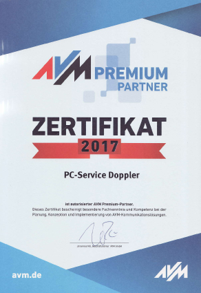 PC Service Doppler ist autorisierter AVM Premium Partner